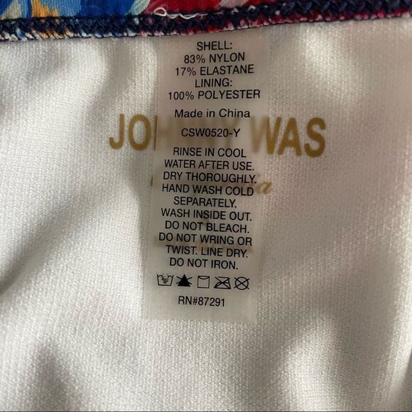 JOHNNY Was Drew High Waisted Floral Bikini Bottom Size Small CSW0520-Y - Picture 5 of 6
